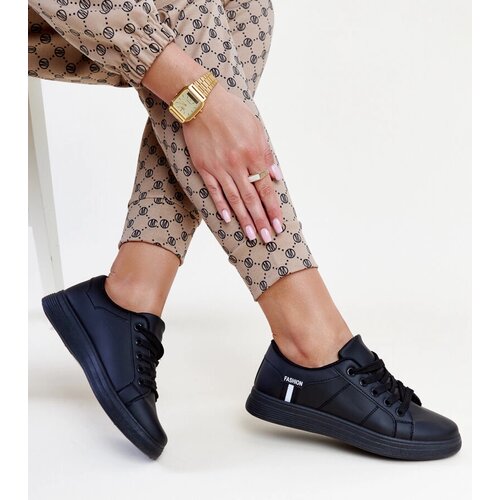 Gemre Black women's lace-up sneakers eco leather Devona Cijene