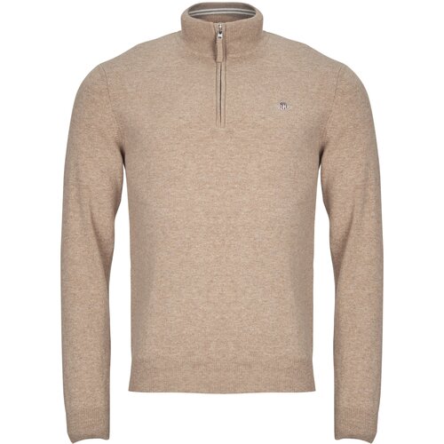 Gant SUPERFINE LAMBSWOOL HALF ZIP Bež Slike