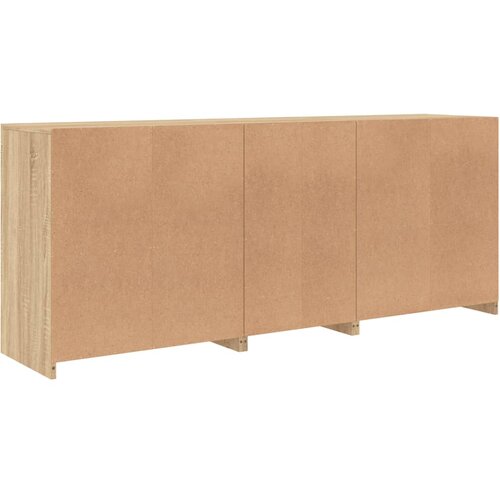  Komoda s LED svjetlima boja hrasta sonome 162 x 37 x 67 cm Slike