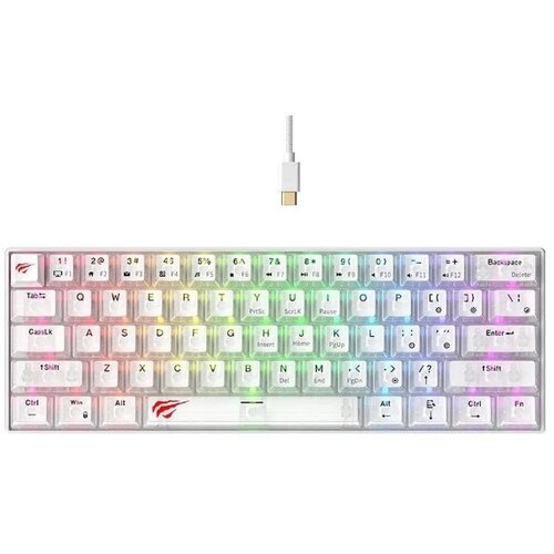 Havit tastatura KB903L transparent-bela Cene