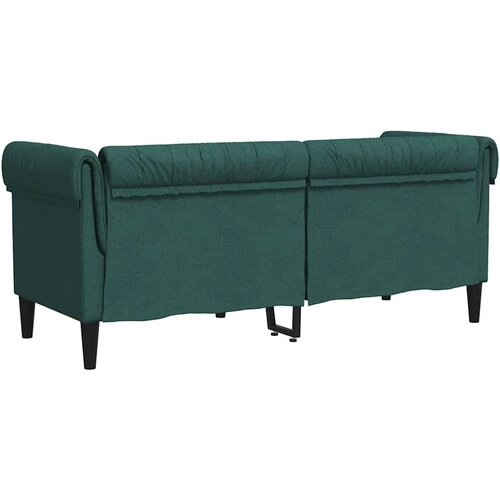  Dvosjed Chesterfield tamnozeleni od tkanine Slike