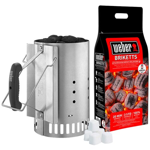 Weber set za prižiganje žara na oglje weber (briketi weber 2 kg, 3 vžigalne kocke, posoda za prižiganje) Cene