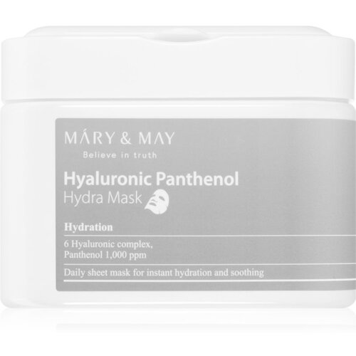 MARY &amp;amp; MAY Hyaluronic Panthenol Hydra Mask set mask iz platna za intenzivno hidracijo 30 kos Slike