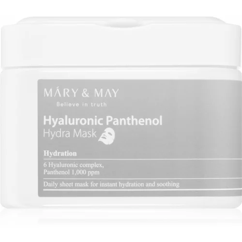 MARY & MAY Hyaluronic Panthenol Hydra Mask set mask iz platna za intenzivno hidracijo 30 kos