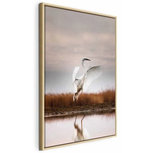  Slika - Autumn by the Lake (1 Part) Vertical 40x60 U prirodnom drvenom okviru Cene