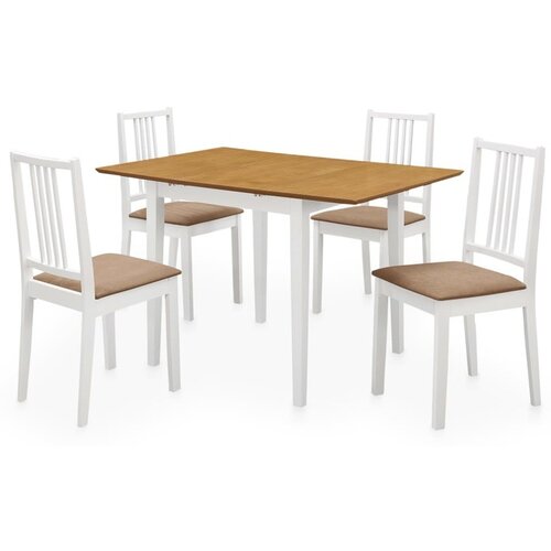  276409 5 Piece Dining Set MDF White (247625+247635) Cijene