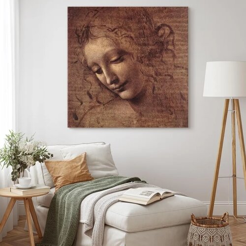  Slika - Leonardo da Vinci &amp;ndash; Head of a Young Woman (Leda) 80x80 Standard Slike