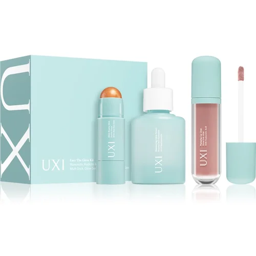 UXI BEAUTY Face the Glow Kit set za sijočo kožo obraza Champagne