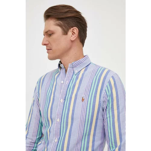 Polo Ralph Lauren Pamučna košulja za muškarce, slim, s button-down ovratnikom