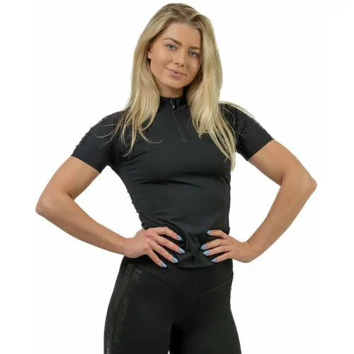 NEBBIA Compression Zipper Shirt INTENSE Ultimate Black XS Majica za fitnes