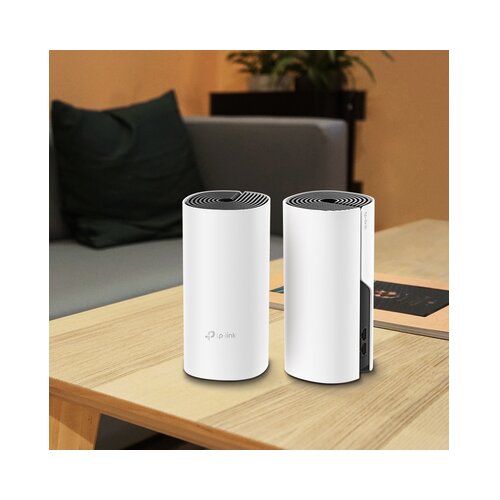 Tp-link deco M4 (2-PACK) wi-fi whole-home mesh AC1200 dual-band 300/867Mbps(2.4/5GHz), 2x glan, 2x antene Slike