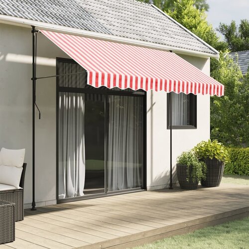  Zamjenska tkanina za rub tende crveno-bijele pruge 280x20 cm - Crvena i bijela 3 m 1 Cijene