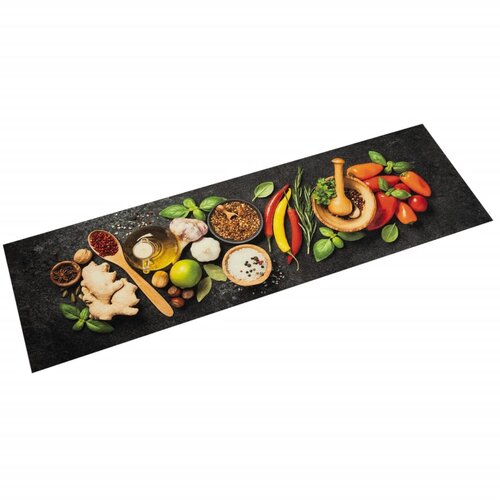 vidaXL Kuhinjska preproga pralna začimbe 45x150 cm žamet Cene