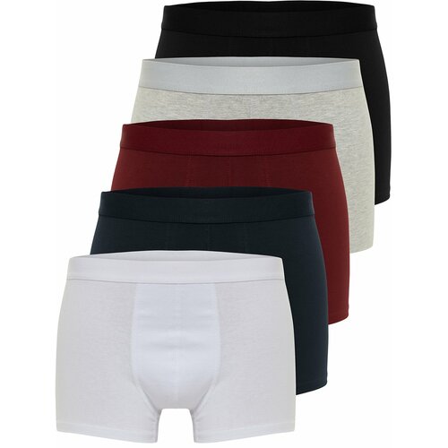 Trendyol Men's Multi Color Multi Color Basic 5-Pack Cotton Boxer Slike