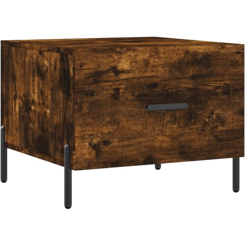 Maison Chic Klubska mizica - kavna mizica - Nizka mizica dimljeni hrast 50x50x40 cm inženirski les, (21753777) Slike