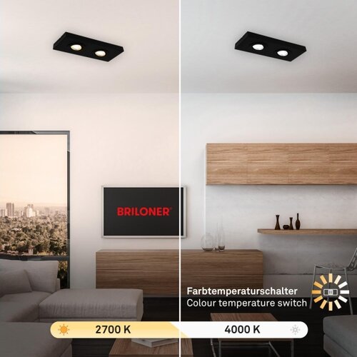 BRILONER 3996025 - LED spot svetiljka CTS 2xLED/4W/230V 2700/4000K crna Slike