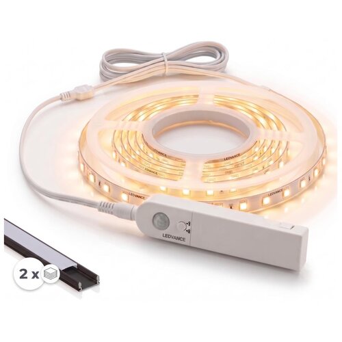  KOMPLET 1x LED traka sa senzorom FLEX LED/3,6W/4xAA 2 m + 2x ugradni profil 1 m Slike