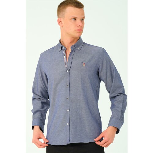 Dewberry G674 men's shirt-denim BLUE-2 Cene