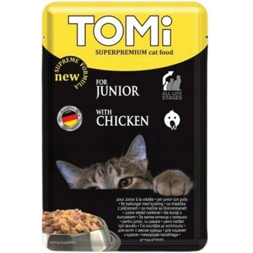 Tomi vlažna hrana za mačiće junior piletina u sosu 100g Slike