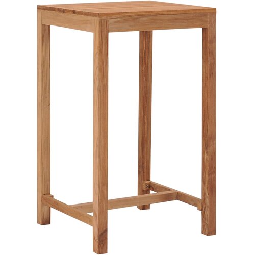 The Living Store Vrtna barska miza 60x60x105 cm trdna tikovina - Vrtna Barska Miza, (21464802) Slike