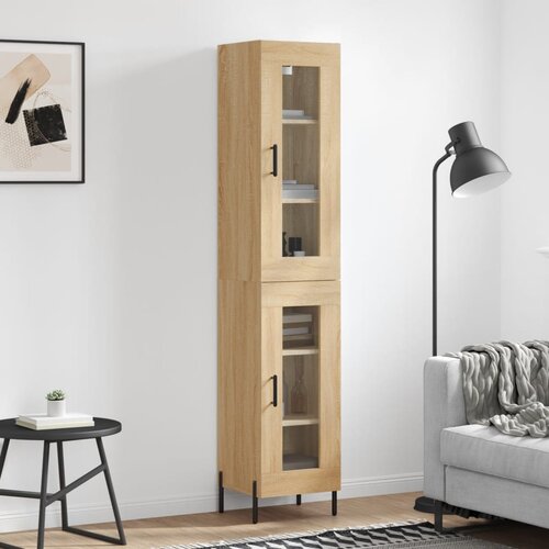 vidaXL Visoka komoda hrasta sonome 34 5x34x180cm od konstruiranog drva Cijene