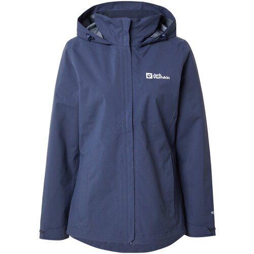 Jack Wolfskin Zunanja jakna 'Trailtime' temno modra / bela Cene