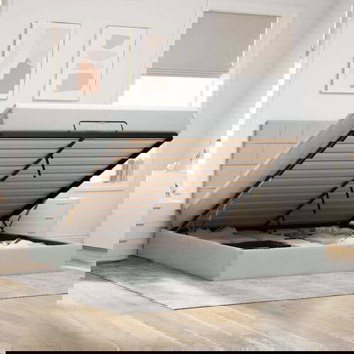 vidaXL Otomanski posteljni okvir z vzmetnicami siv 200x200cm žamet Cene