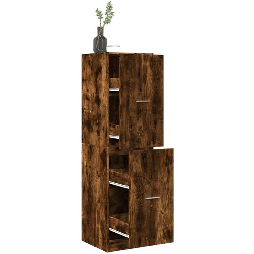 vidaXL Ormarić za lijekove boja dimljenog hrasta 40x41x144,5 cm drveni Cijene