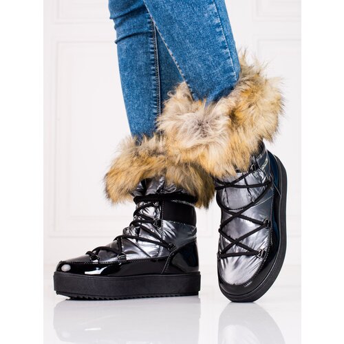 SHELOVET Women&amp;#039;s snow boots on a platform with fur Slike