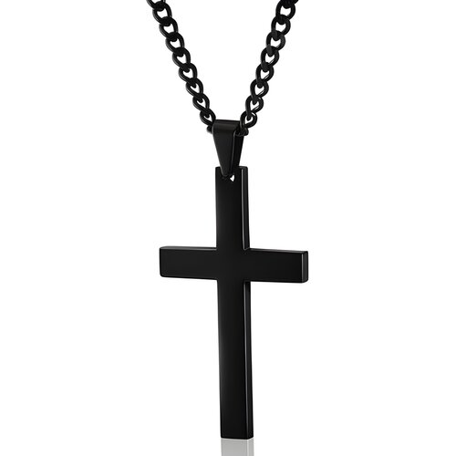  Ogrlica Cross - Črna Slike
