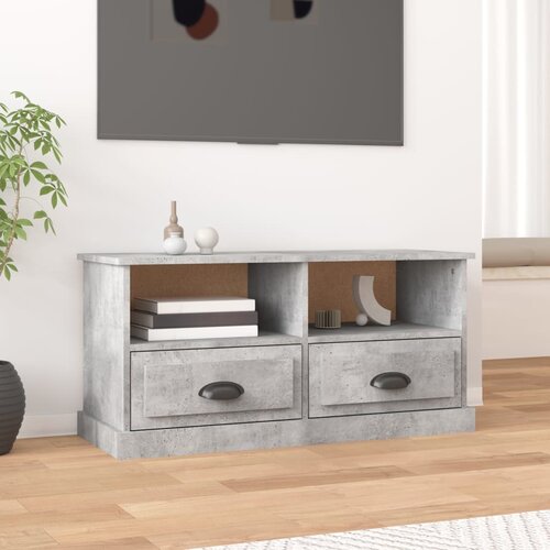 vidaXL TV omarica betonsko siva 93x35,5x45 cm inženirski les Cene