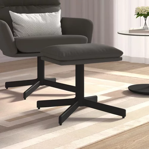 vidaXL stolček za noge temno siv 60x60x39 cm žamet
