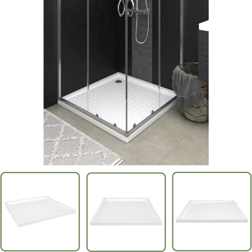 The Living Store Tuš kad s pikami bela 80x80x4 cm ABS - Kad Za Tuš, (21745119) Cene