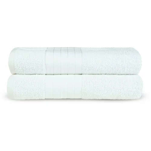Good Morning Set od dva bijela pamučna ručnika Uni, 70 x 140 cm