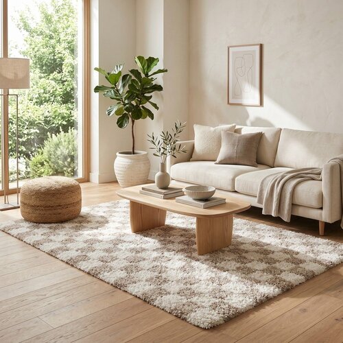 ESTE Bež/kremno bela preproga 80x150 cm Grida &amp;ndash; Slike