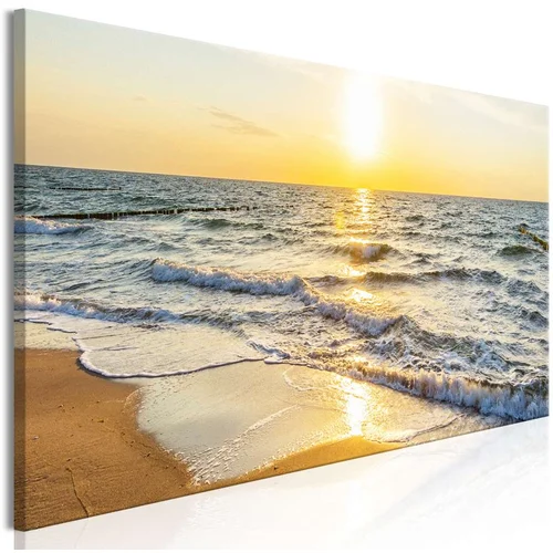  Slika - Calm Waves (1 Part) Narrow Golden 120x40