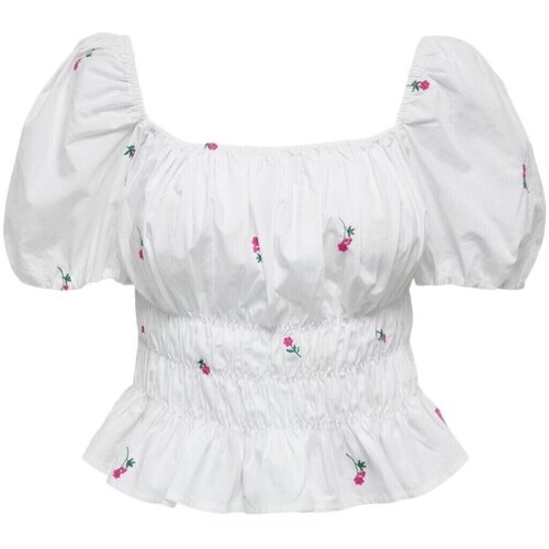 Only Majice s kratkimi rokavi TOP MUJER RAVEN 15296236 Bela Slike