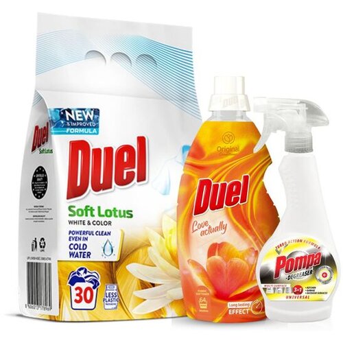 Duel Deterdžent Soft lotus 2.7kg + Omek&scaron;ivač Love actually 1.6l + Pompa Odma&scaron;ćivač 500ml Cene