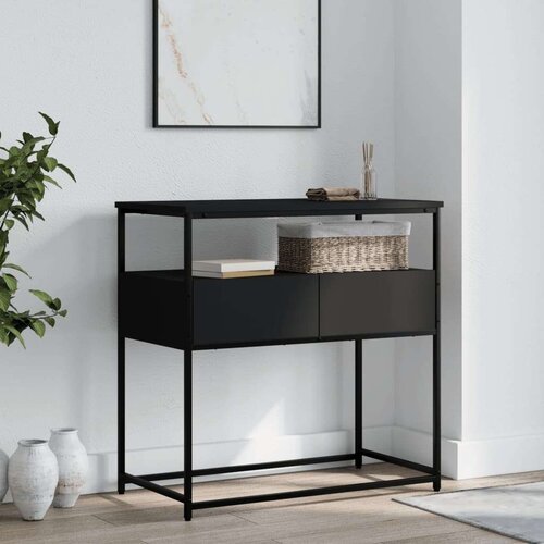  Konzolni stol crni 75 x 40 x 75 cm od konstruiranog drva Cijene