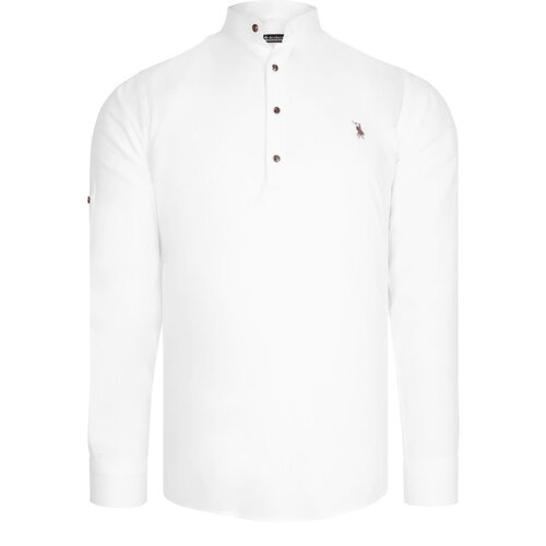 Dewberry G783 HAKIM COLLAR MEN'S SHIRT-WHITE Cene