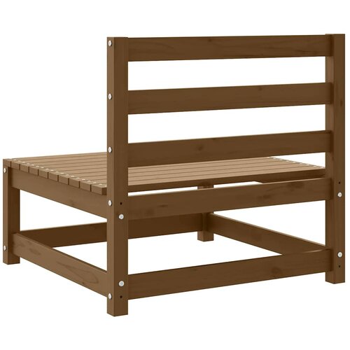  Srednja vrtna sofa smeđa boja meda od masivne borovine Slike