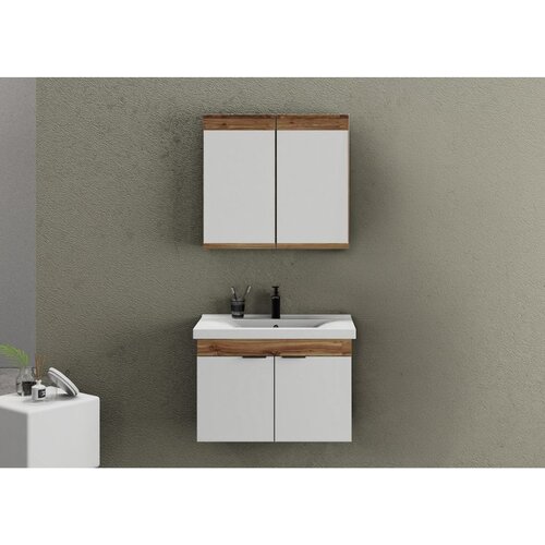 Hanah home carıno 80 - set name&amp;scaron;taja za kupatilo u mat beloj boji Slike