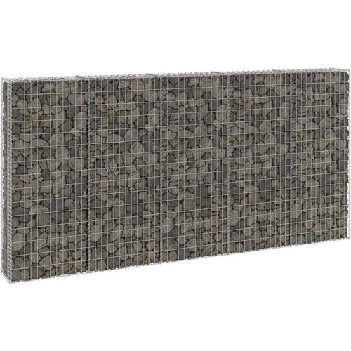 vidaXL gabionski zid s poklopcima od pocinčanog čelika 300x30x150 cm Cijene