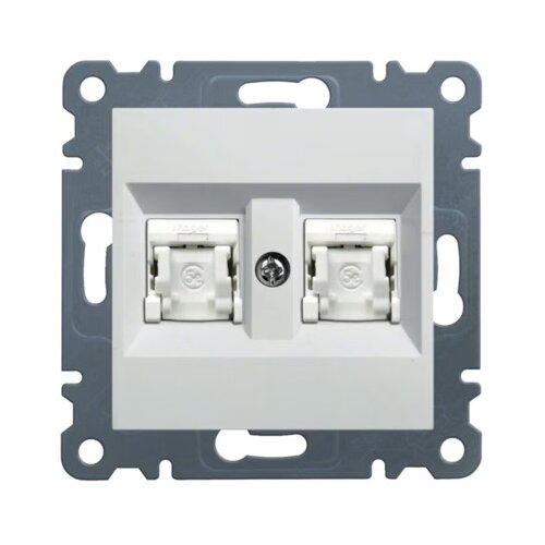 HAGER Utičnica kompijuterska dupla WL2160 RJ45 CAT6 UTP Cijene