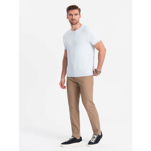 Ombre Men's SLIM FIT chino pants - light brown Slike