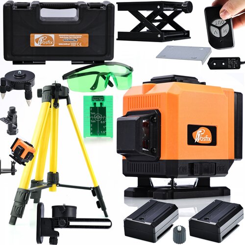Rosfix SET LASERSKI NIVELIR ROT12L &ndash; 12 LINIJ, 360&deg;, IP54, 25 M, 2X3500 MAH, STATIV 43&ndash;120 CM | Z DALJINCEM, (5000075889) Cene