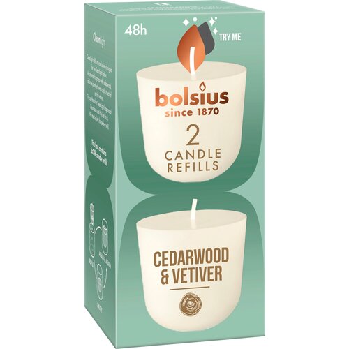 Bolsius CleanLight polnilo, 2 kos. - cedrovina in vetiver Cene