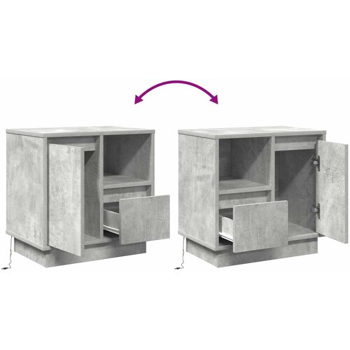  Noćni ormar s ladicama 2 pcs Betonski sivi 50 x 34,5 x 50 cm. Slike