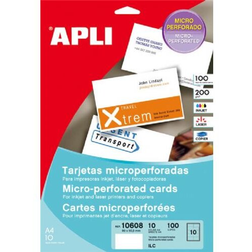 Apli vizitke z mikroperforacijo 90 x 50,8 mm Cene