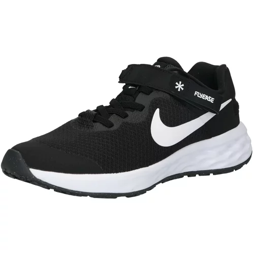 Nike Športni čevelj 'Revolution 6 FlyEase' črna / bela